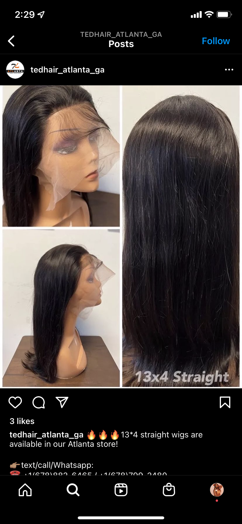 Silky Straight hair Lace FRONT WIG