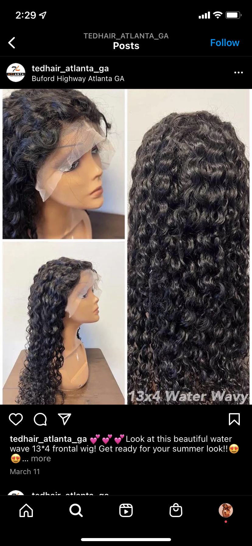 Water wave lace FRONT WIG