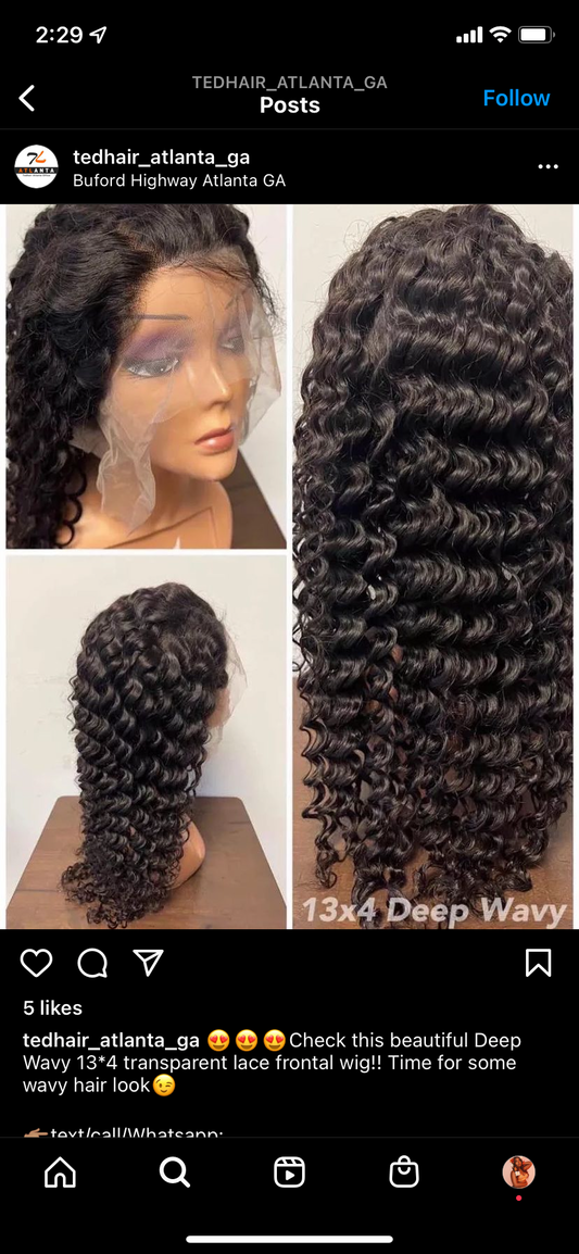 DEEP WAVE Lace FRONT WIG